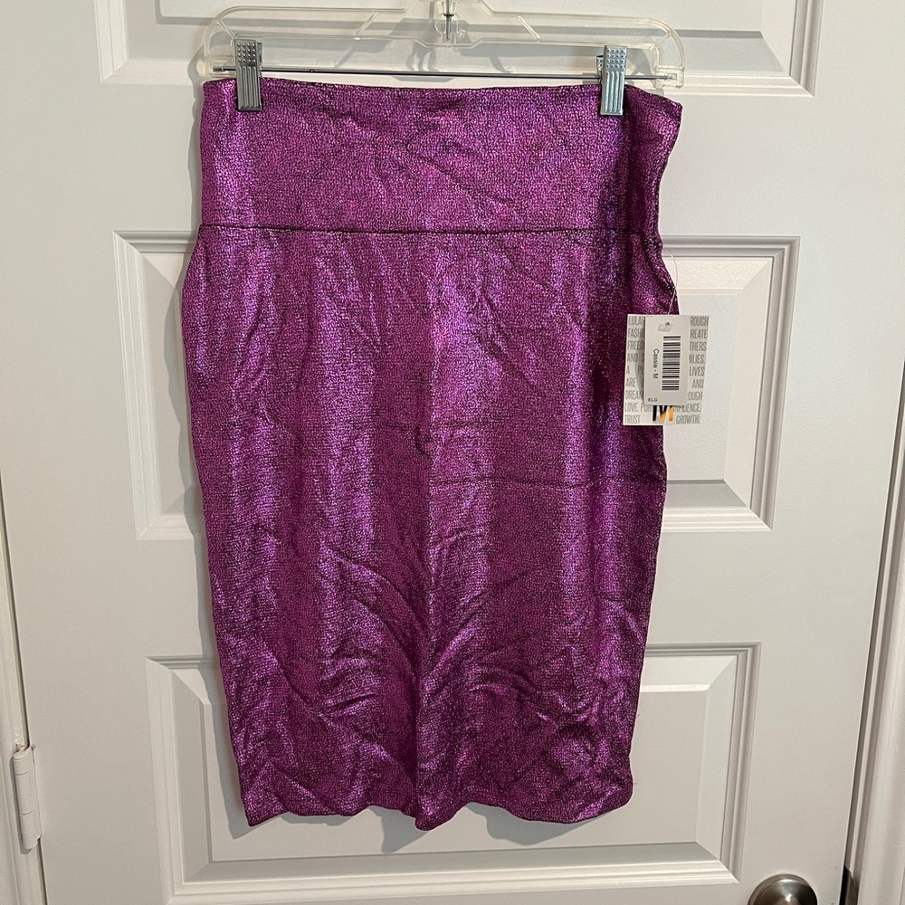 Lularoe Cassie Shimmering Purple Skirt